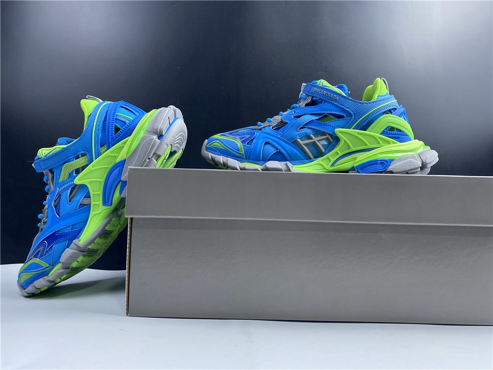 BLG Track Trainers Green Blue